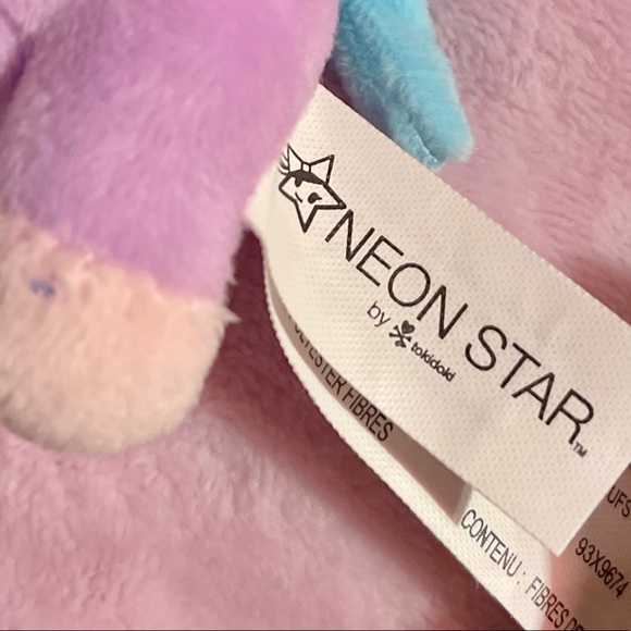 Tokidoki Neon Star Lily Violet Unicorno Plush Key Bag Clip-On NWOT - Picture 5 of 6